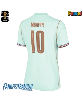 Franța Kylian Mbappe #10 Echipament de Fotbal Replică Mondial 2026 Femei Deplasare